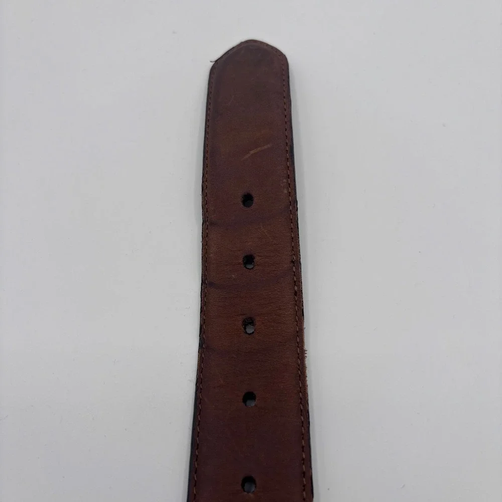 Nocona Belt Co Leather Belt Mens 30 Brown Braided‎ Inlay Western N2426002 Cowboy